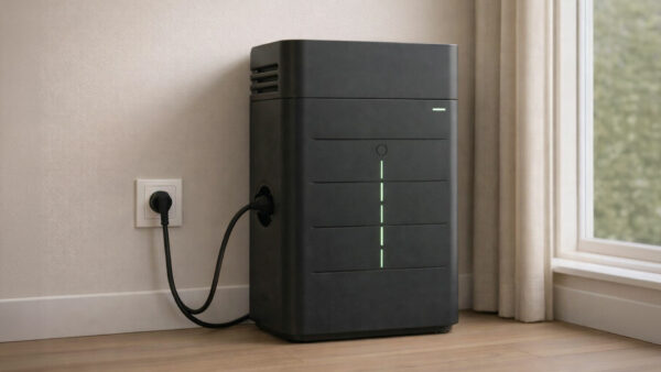 Een thuisbatterij met een stekker