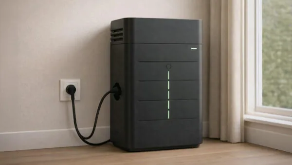 Een thuisbatterij met een stekker