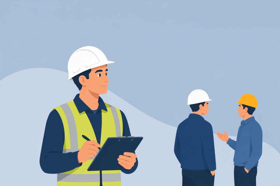 Een medewerker is bezig met een VCA
